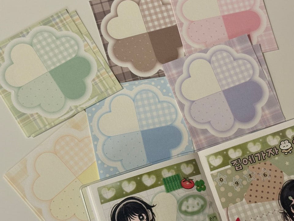 [Happiest Fluffy Shop] Gathering Luck Memo Sticker Set