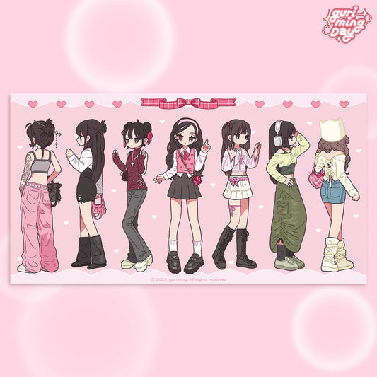 [Guriming] Spring Pink Girls Sticker Sheet