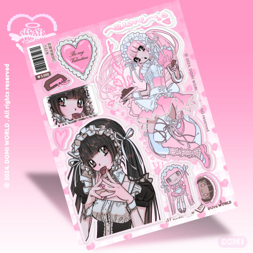 [Domi World] Chocolate Maid Sticker Sheet