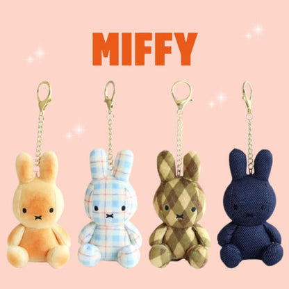 [Miffy Korea] Pattern Plushie Keychain (4 Options)