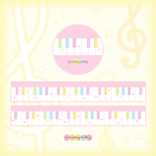 [Creamy Milky] Piano Washi Tape