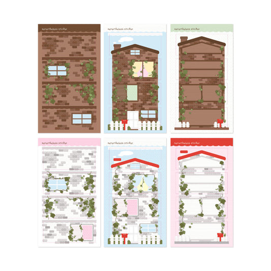 [Nevertheless] Square Square Weekly Die-Cut Memo Sticker Sheet – Sweet Home (2 ver.)