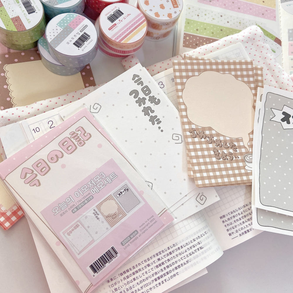 [Love Things] Today’s Little Moments 3 Memo Sticker Set