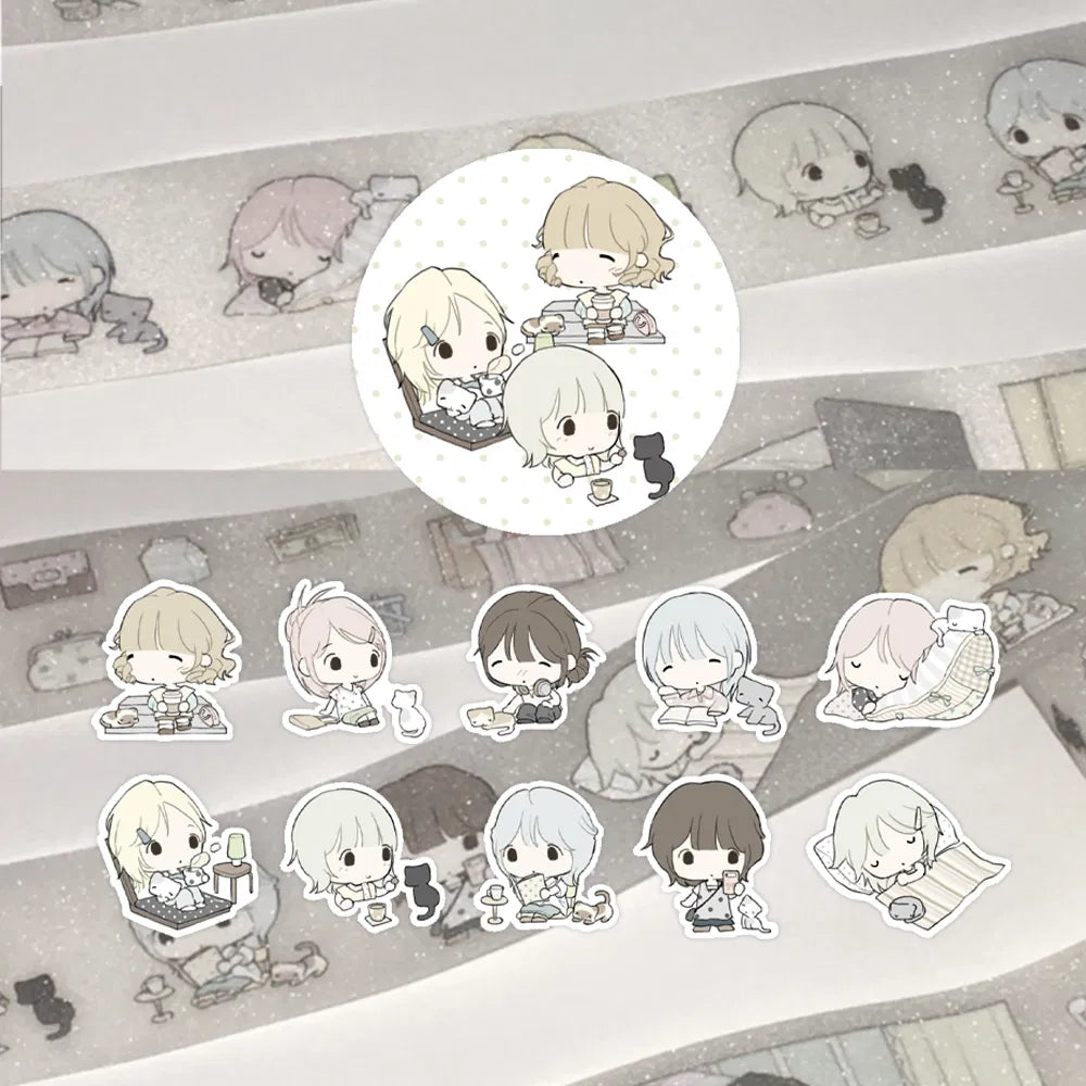 [Soso Hehe] Together with Cats Kiss Cut Tape