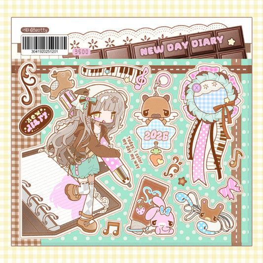 [3eotty] New Day Diary Deco Sticker Sheet