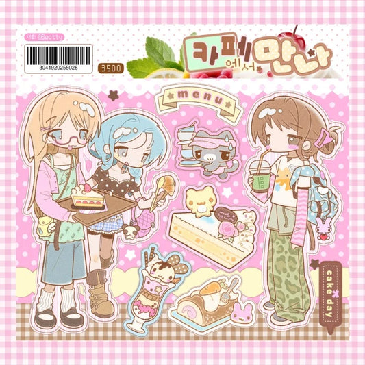 {3eotty] Let's Meet at a Cafe Sticker Sheet