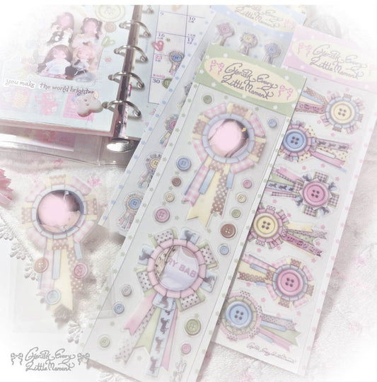 [Cherish 203] Creamy Candy Rosette L Deco Sticker Sheet