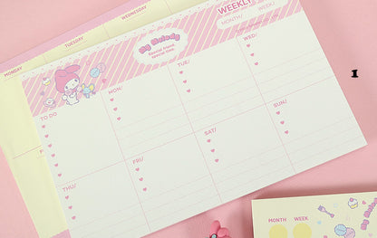 [Sanrio Korea] My Melody Weekly Life Banner Memo Pad (3 styles)