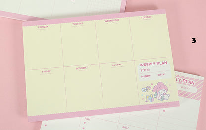 [Sanrio Korea] My Melody Weekly Life Banner Memo Pad (3 styles)