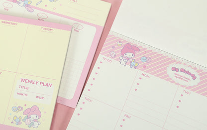 [Sanrio Korea] My Melody Weekly Life Banner Memo Pad (3 styles)