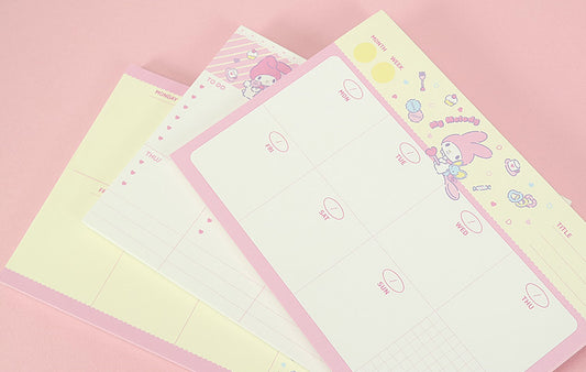 [Sanrio Korea] My Melody Weekly Life Banner Memo Pad (3 styles)