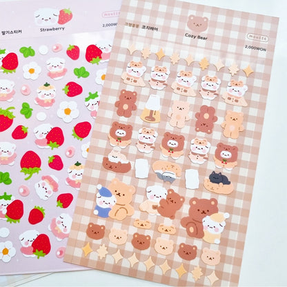 [My Mousse] Cozy Bear Deco Sticker Sheet