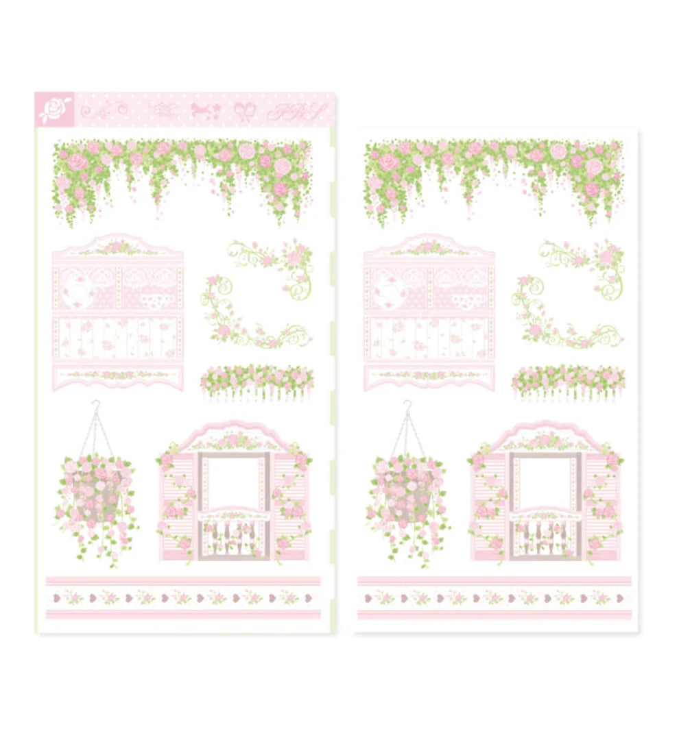 [Pearly Button] Cottage Garden Sticker Sheet