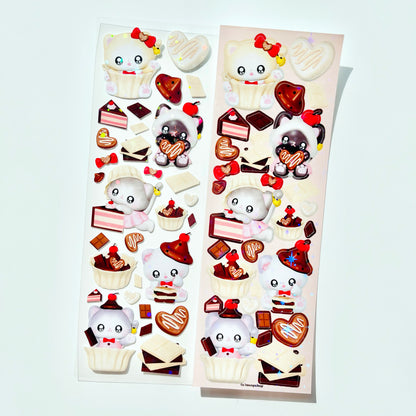 [Eunpshop] Chocolate Cat Deco Sticker Sheet