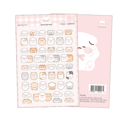 [My Mousse] Cheek Belly Deco Sticker Sheet