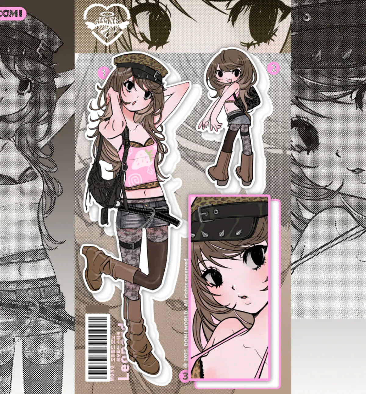 [Domi World] Mono Leopard Sticker Sheet