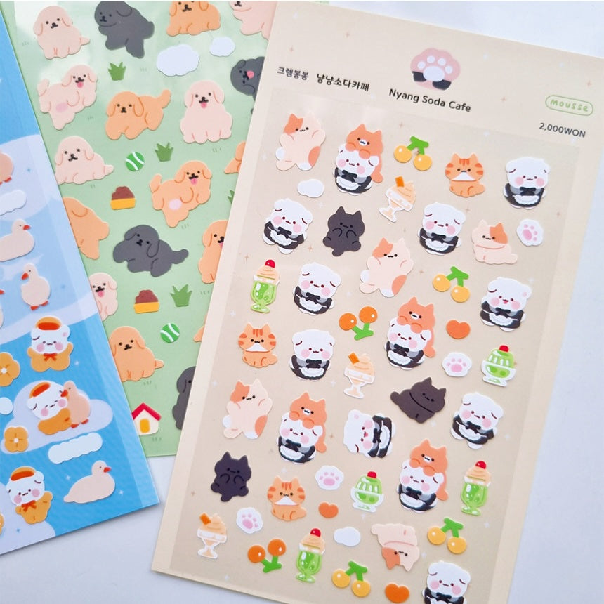 [My Mousse] Nyannyang Soda Cafe Sticker Sheet – It's Deco Day