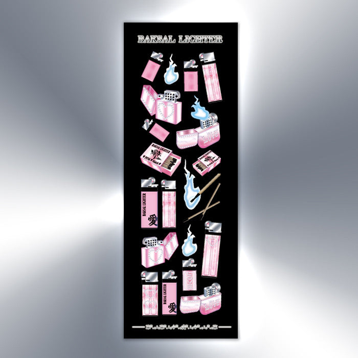 [Baksal Lighter] Lighter Seal Sticker (Pink, Aurora Fine Pearl Hologram)