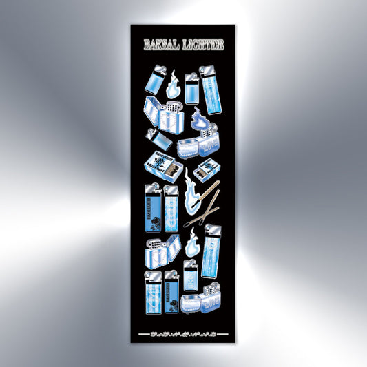 [Baksal Lighter] Lighter Seal Sticker (Blue, Aurora Fine Pearl Hologram)