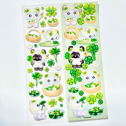 [Eunpshop] Clover Cat Deco Sticker Sheet