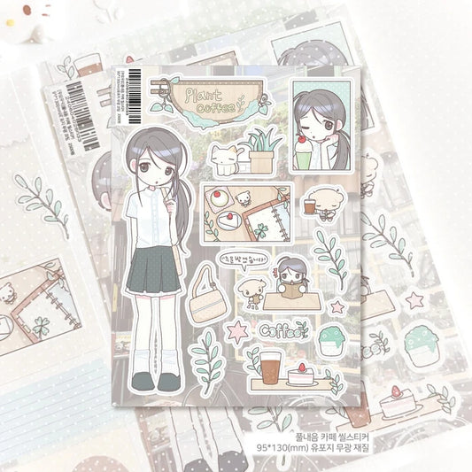 [Kkumo Kkumo] Plant Coffee Sticker Sheet