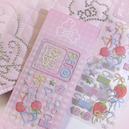 [Cherish 203] Love Key Ring Deco Sticker Sheet