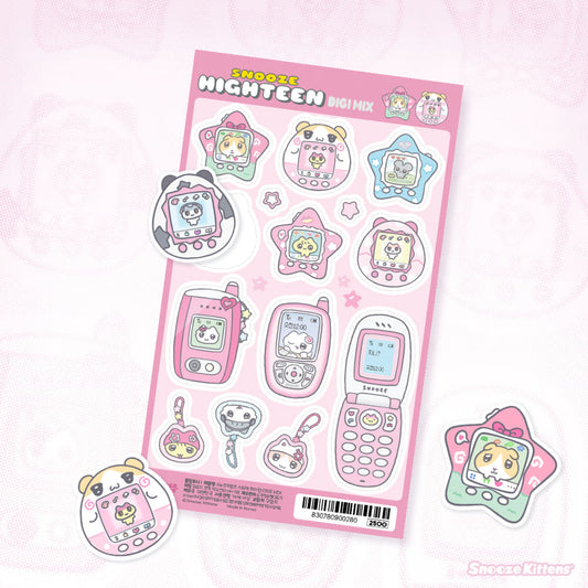 [Snooze Kittens] High-Teen Digi Mix Sticker Sheet