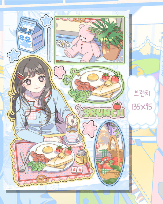 [Jjong Studio] Brunch Character Deco Sticker