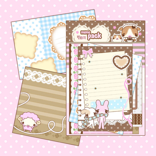 [3eotty] Memo Vintage Memo Sheet Pack