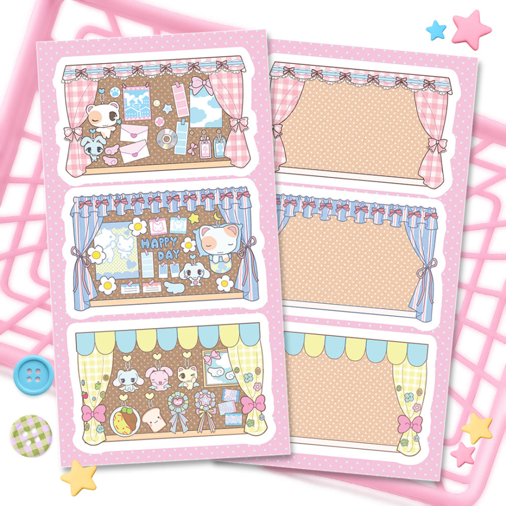 [Heez] Cork Board Memo Sticker Set