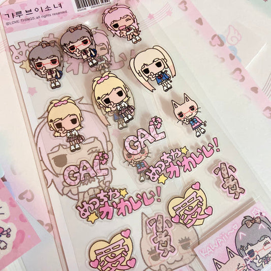 [Love Things] Gyaru V Girl Deco Sticker Sheet