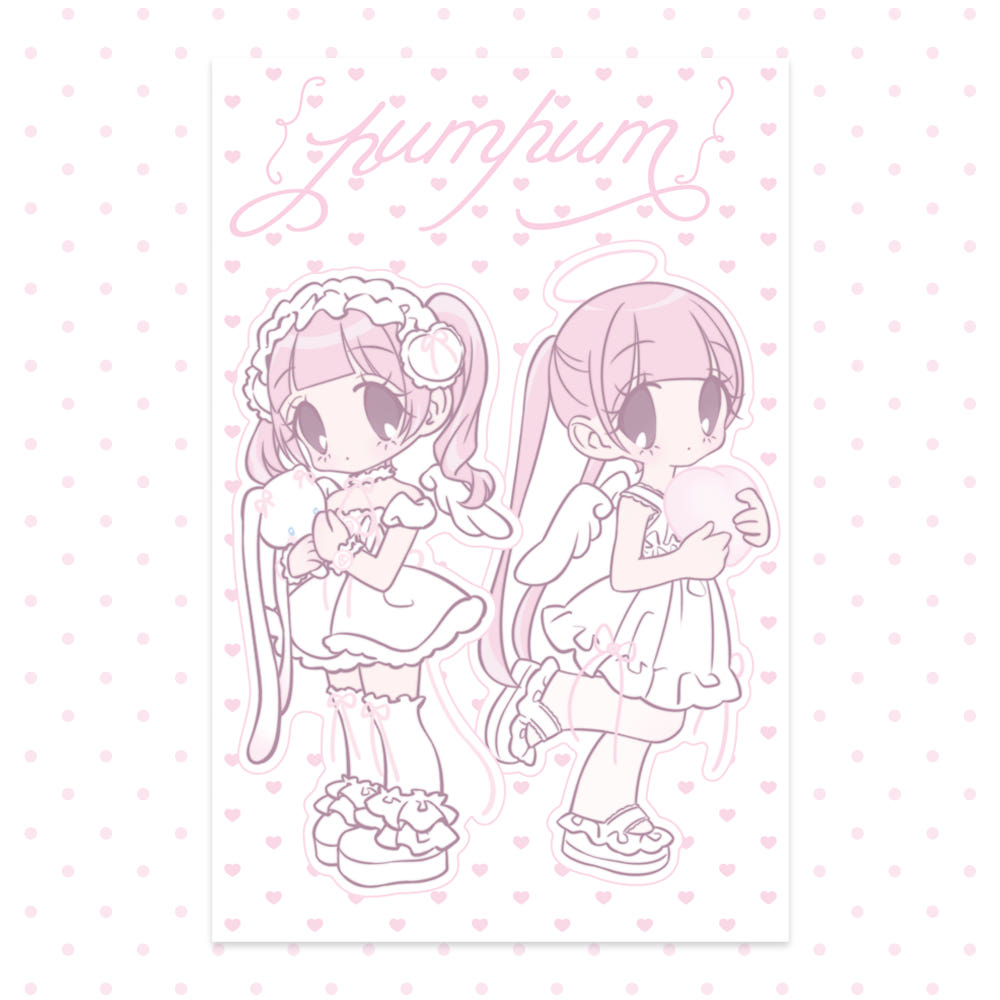 [Rumpumpum] Twin Angel Die Cut Set