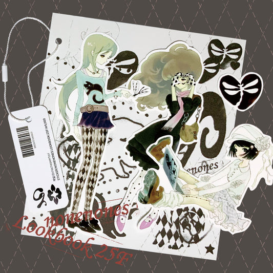 [Chachaqwertyui] Nonenones Look Book 25F Die Cut Sticker Pack