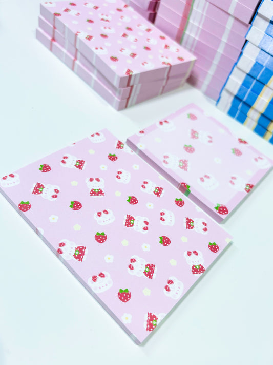 [borahstudio] Honey Strawberry Memo Pad (2 Sizes)