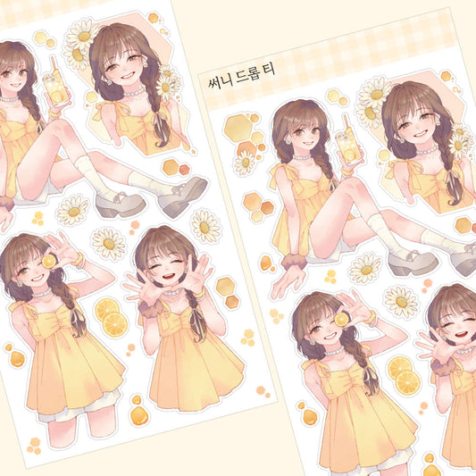 [Bokchee] Sunny Drop Tea Sticker Sheet