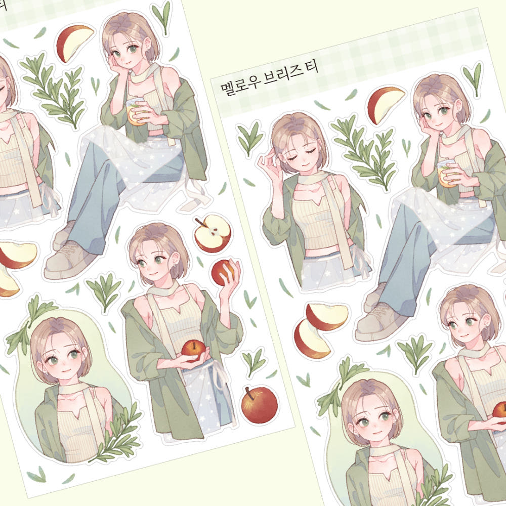 [Bokchee] Mellow Blouse Tee Sticker Sheet