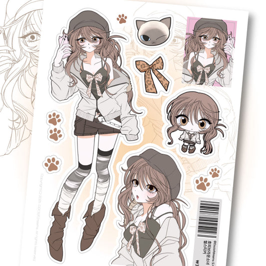 [Doci of Dreams] Leopard Brown Sticker Sheet