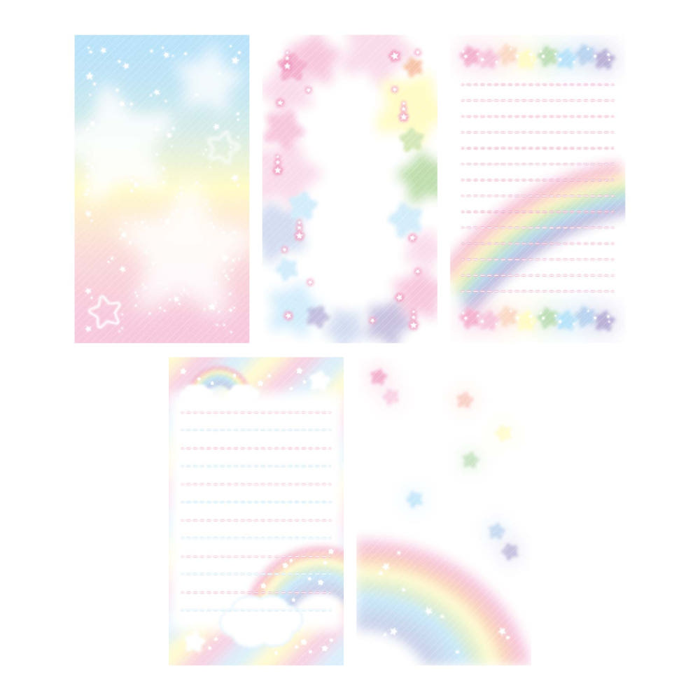 [Nevertheless] Long Memo Sticker Set – Rainbow
