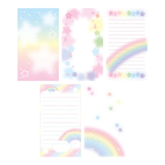 [Nevertheless] Long Memo Sticker Set – Rainbow