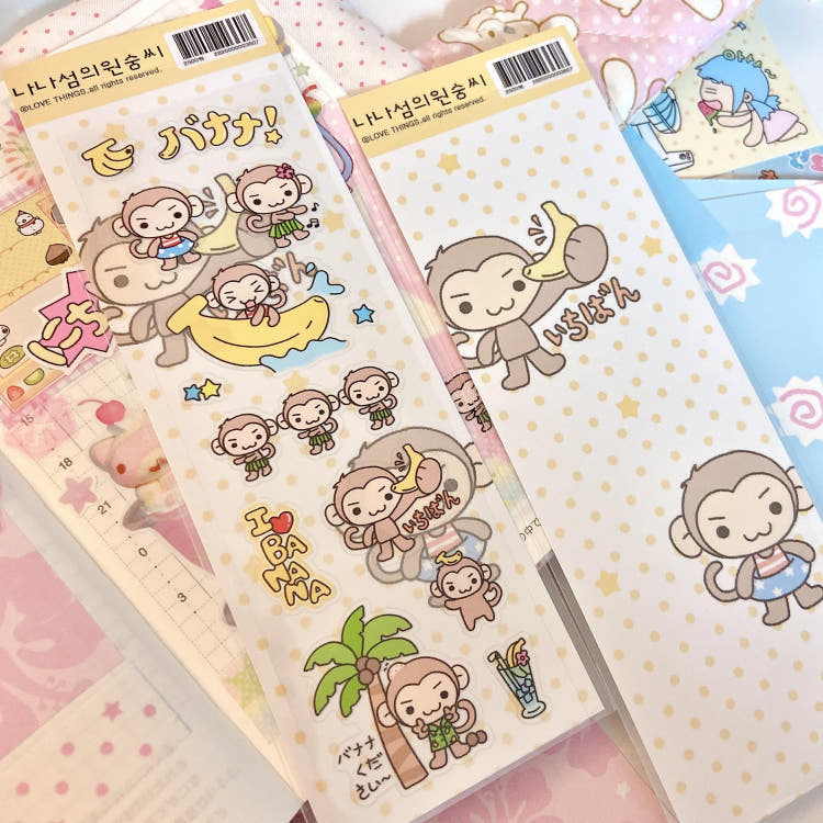 [Love Things] Mr. Monkey of Nana Island Sticker Sheet