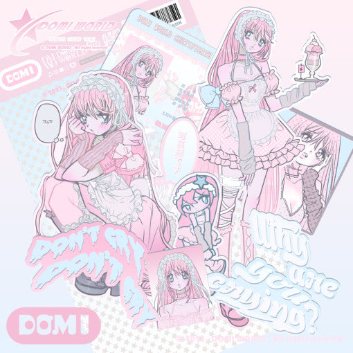 [Domi World] Crying Maid Die Cut Sticker Pack