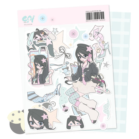 [Doci of Dreams] Girl Explorer Look : Mint Sticker Sheet