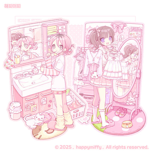 [Happy Miffy] Best Friends Sweet Home Die Cut Sticker Pack