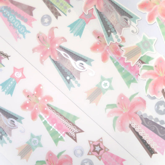 [St2krs] Lily Rosette Deco Sticker Sheet