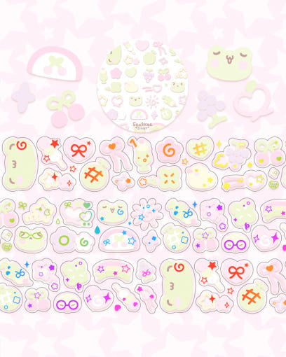 [Seolkee] Melon Pink 25mm Clear Foil Kiss Cut Tape