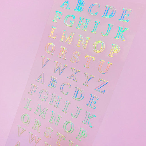 [Manta Box] Transparent Capital Alphabet Deco Sticker