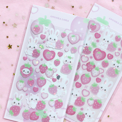 [Angora Lora] Heart Fruit Deco Sticker (3 styles)