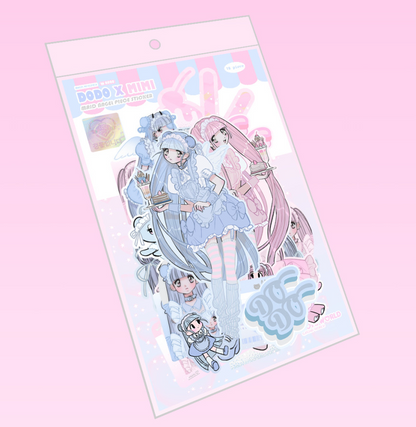 [Domi World] Dodo x Mimi Maid Angel Piece Sticker Set (18pcs)