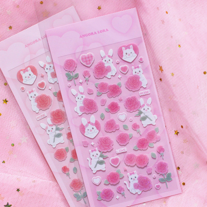 [Angora Lora] Rose Sticker (2 colors)