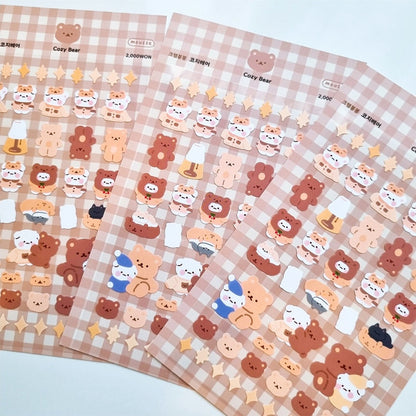 [My Mousse] Cozy Bear Deco Sticker Sheet